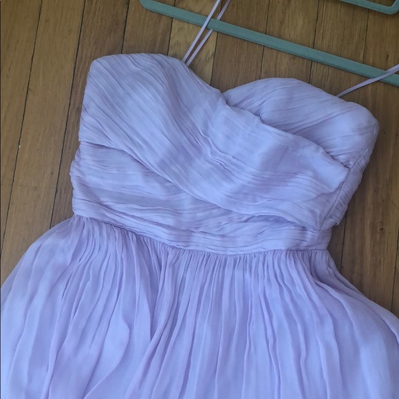 Lavender chiffon J. Crew strapless dress - Picture 2 of 4
